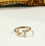 Two Initial Diamond Ring 3