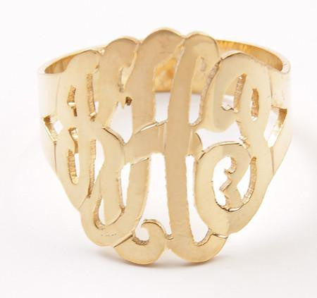 Gold Monogram Ring