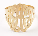 Gold Monogram Ring