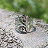 sterling silver monogram ring