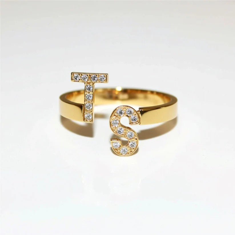 Two Initial Diamond Ring