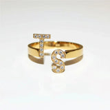 Two Initial Diamond Ring