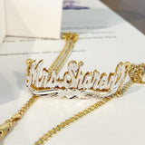 Beaded Double Plated Name Necklace