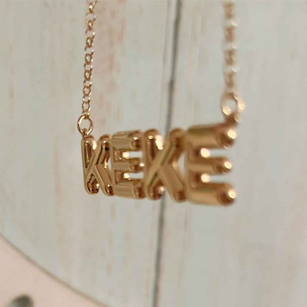 Large Bubble Name Necklace