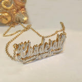 Beaded Double Plated Name Necklace 2
