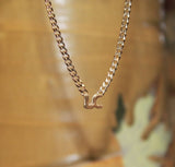 Double Plated 3D Mini Initial Necklace