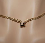 Double Plated 3D Mini Initial Necklace