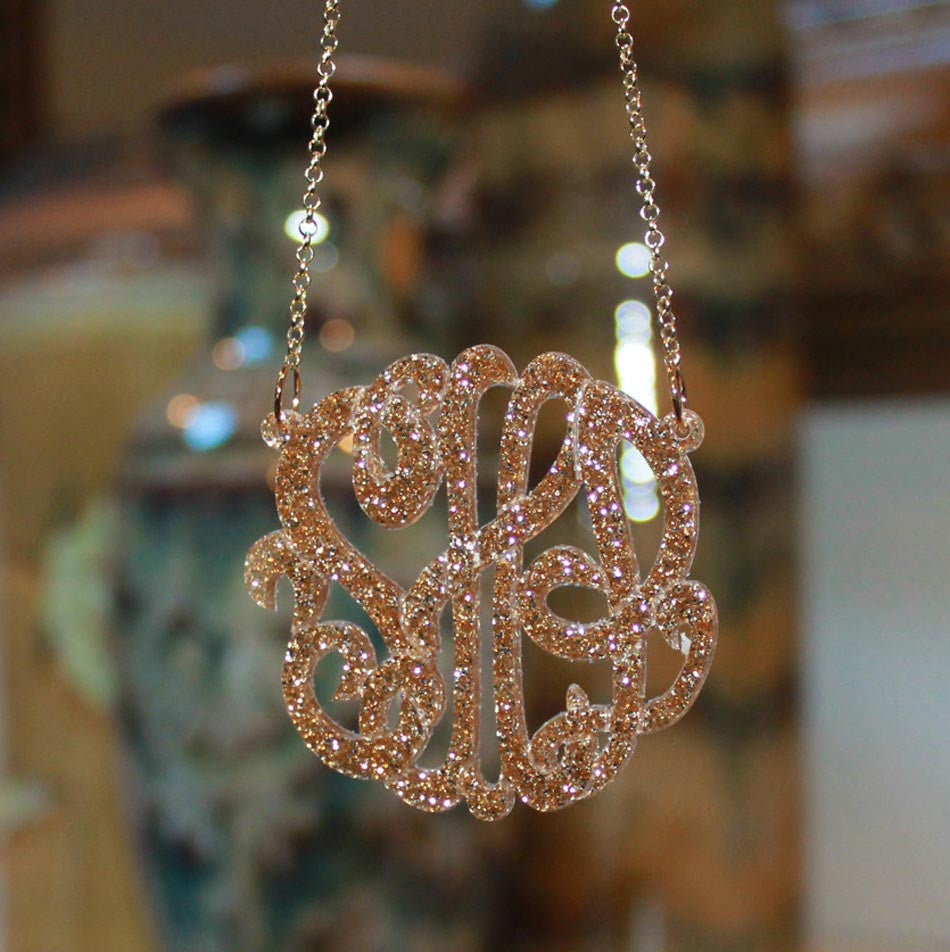 Acrylic Monogram Necklace