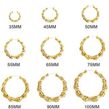 Bamboo Hoop Name Earrings