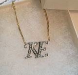 CZ Initial Necklace 3