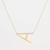 Extra Large Sideways Initial Necklace
