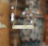 Personalized Sterling Silver Bar Necklace 3