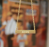 Personalized Gold Bar Necklace 5