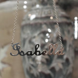 Large Name Necklace Silver