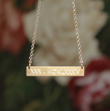 Personalized Gold Bar Necklace 2