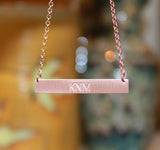 Personalized Sterling Silver Bar Necklace 2