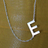 Sideways Initial Necklace - 3/4 Inch
