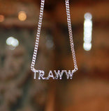 Block Nameplate Necklace - Diamond-Cut