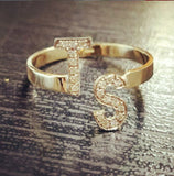 Two Initial Diamond Ring 5